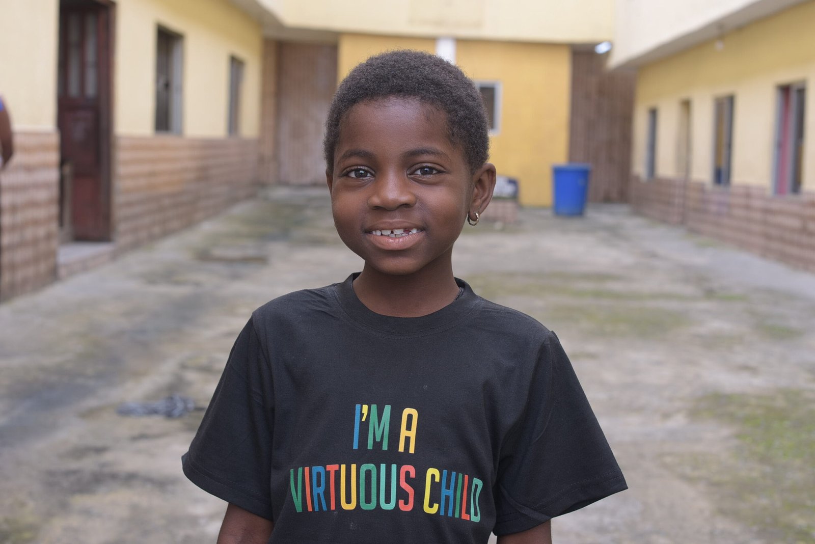 Children in Virtuous Child t-shirts